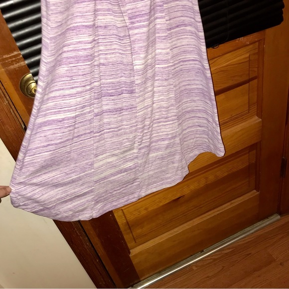 Medium Sundress Kira Avalanche Hi-Low Tank Tie Neck Adjust Snaps Lilac Yellow - Picture 5 of 8